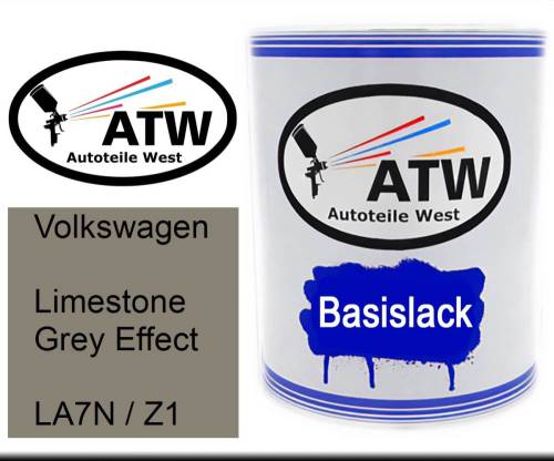 Volkswagen, Limestone Grey Effect, LA7N / Z1: 1L Lackdose, von ATW Autoteile West.